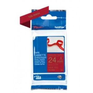 Brother TZe-RW54 Gold on Wine Red Ribbon Tape – 24mm Gold on Wine Red 4m