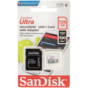 SanDisk Ultra 128GB microSDXC + SD Adapter 100MB/s Class 10 UHS-I