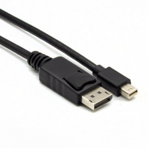 Gizzu Mini DisplayPort to DisplayPort 4k 30Hz|4k 60Hz 1.8m (Thunderbolt 2 compatible) Cable - Black
