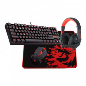 Redragon 4IN1 Mechanical Gaming Combo Mouse/Mouse Pad/Headset/Mechanical Keyboard