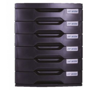 SDS - 6 Drawer Filing System - Charcoal