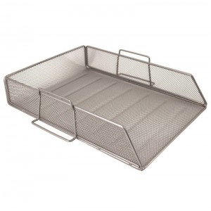 SDS M705 Wire Mesh Single Document Tray - Silver