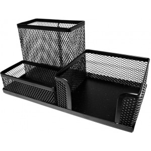 SDS M420 Wire Mesh Metal Cube  Clip &amp; Pen Holder - Black