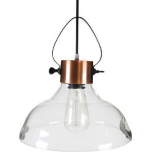 ACDC Dynamics Industrial Look Range Pendant Light - Antique Copper and Glass