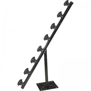 Nemtek Fence Pole - 8Line TPole Black with Shield Insulator
