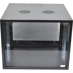 9U Swingframe Wallbox - 600mm Deep Incl Fan and 5-Way 3m Power Lead