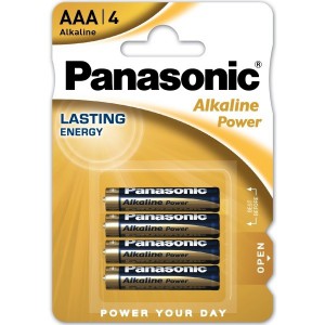 Panasonic Alkaline Power AAA Batteries 4-Pack (12x 4 Packs Minimum quantity)