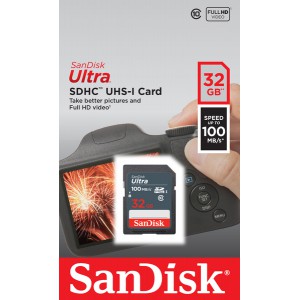 SanDisk Ultra 32GB SDHC Memory Card 100MB/s