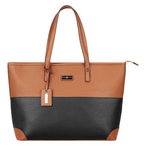 Supa Nova Pebble Ladies 15.6” Laptop Handbag – Black / Brown
