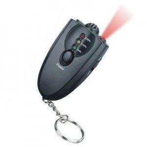 Keychain Alcohol breathalyzer with clock