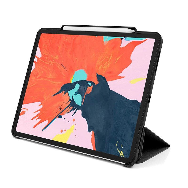 Tuff-Luv Stand case with Stylus Holder for  Apple iPad Pro 12.9"  (2018/2019) Stand case with Stylus Holder - Black- Black