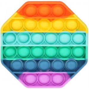 Pop It Bubble Octagon Fidget – Rainbow