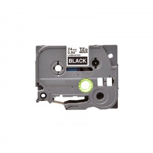 Compatible Brother TZE 355 White On Black Labelling Tape – 24mm White on Black 8m