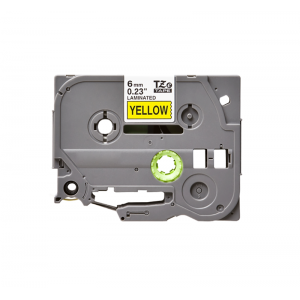 Compatible BROTHER TZE 611 Labelling Tape Cassette - 6mm Black on Yellow 8m