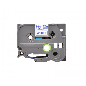 Compatible Brother TZE 253 Blue on White Labelling Tape – 24mm Blue on White 8m