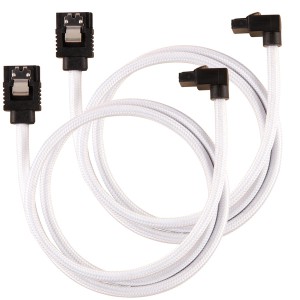 Corsair - Premium Sleeved SATA 6Gbps 60cm Cable - White