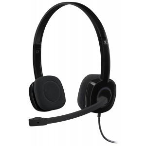 Logitech 3.5 mm Analog Stereo Headset H151 with Boom Microphone