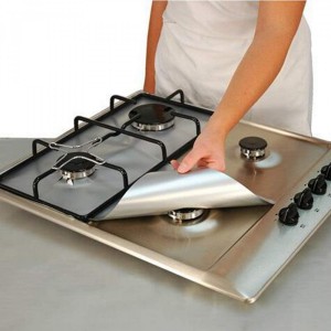 Gas Stove Clean Protector - Silver - 4 pc