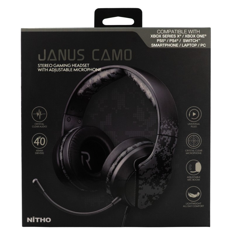 Nitho Janus Camo Gaming Headset Mini-jack Plug - GeeWiz