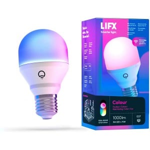 LIFX Colour A60 Wi-Fi Smart LED Light Bulb (No bridge required) 1000 lumens (works with Alexa, Google, HomeKit and Siri)