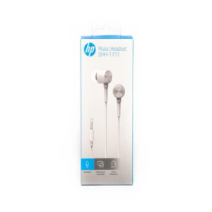 HP In-Ear Earphones with 3.5mm Stereo Aux Connector - White &amp; Silver