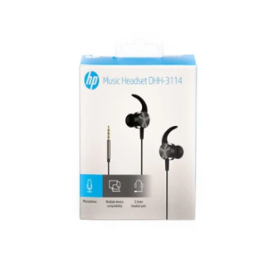 HP In-Ear Earphones with 3.5mm Stereo Aux Connector - Black &amp; Silver