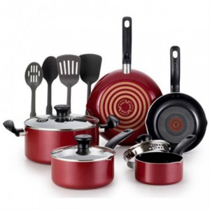 T-Fal Simply Cook 12 Piece Set - Red