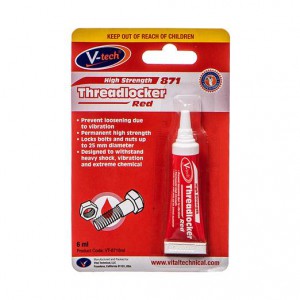 V-Tech Clutch Kit Threadlocker - Red - 6ml