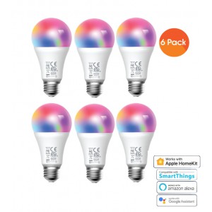 Meross Smart Wi-Fi LED 9W Bulb E27 (Screw in) - Alexa/Google/Homekit compatible - 6 Pack