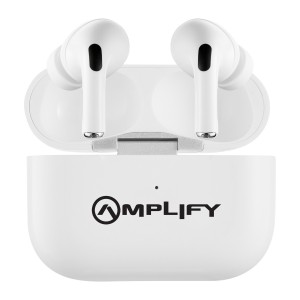 Amplify Note X Series TWS Earphones + Charging Case - White Case + White Cover