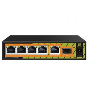 Genata 4 Port Gigabit PoE + 1 Gb TP + 1 Gb SFP Uplink Switch (48VDC)