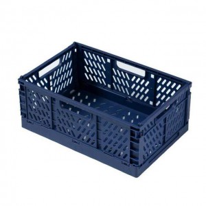 Fine Living Foldable Storage Crates - Small - Blue