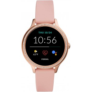 Fossil Gen Women's 5E Stainless Steel Touchscreen Smartwatch with Speaker-Pink