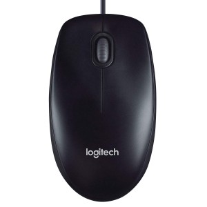 Logitech M90 Wired USB Mouse  1000 DPI Optical Tracking  Ambidextrous PC/Mac/Laptop - Dark Grey