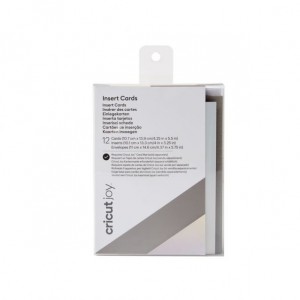 Cricut 2008043 Joy Insert Cards 12-pack - Grey/Gold Metallic