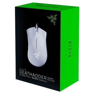 Razer - DeathAdder Essential Ergonomic Wired Gaming Mouse - White Edition