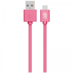 Pro Bass PR-20001-PK Power Series Boxed Round Micro USB Cable- Pink