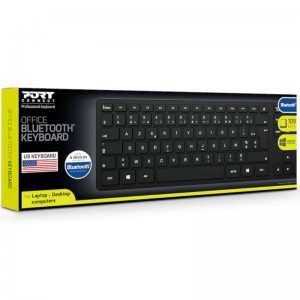 Port Connect Office Bluetooth Full-Size Membrane Keyboard – US Layout
