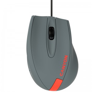 Canyon Wired Optical Mouse with 3 Keys - Graphite / Red