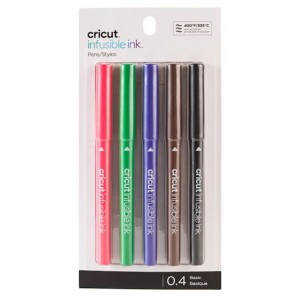 Cricut 2006257 Explore/Maker Infusible Ink Fine Point Pen Set 5-pack - Basics