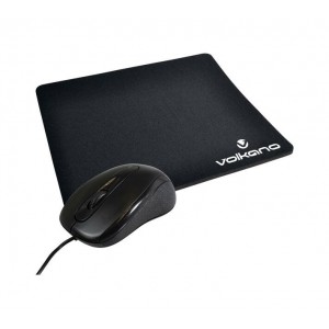 Volkano VK-30025-BK Slick Series Wired USB Mouse with Mousepad Combo