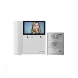 Commax 4.3" Expandable Col Video Intercom Kit with Pinhole Gate Statio