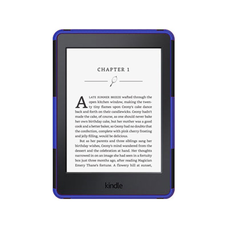 Heavy Duty Rugged Dual Layer Armor with Kickstand Cover Case For Kindle Paperwhite 2015 - Blue