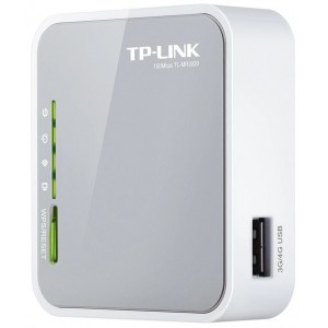 TP-LINK 150Mbps Portable 3G Wireless N Router, UMTS/HSPA/EVDO USB modem, 3G/WAN failover, 2.4GHz, 802.11n/g/b, Internal Antenna