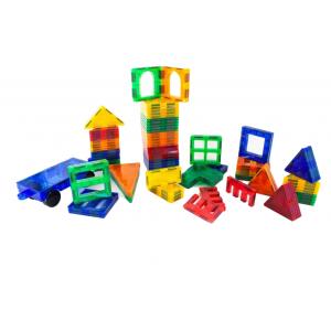 Magplay Magnetic Tiles - Kids Building Construction Game Set - 100 Pieces