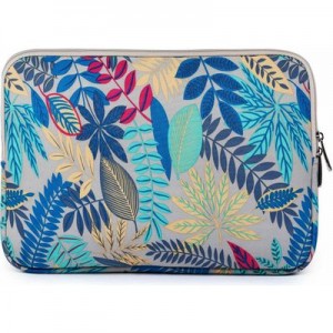 Tuff-Luv LISEN Botanical Forest 14" Canvas Laptop Sleeve Case - Blue