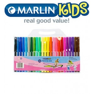 Marlin Kids Fibre Tip Pens - 24's
