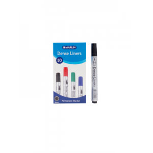 Marlin Dense Permanent Markers 10's - Black