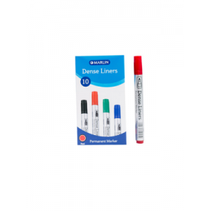 Marlin Dense Permanent Markers 10's - Red