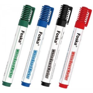 Foska 4 Pack Whiteboard Markers - Red- Blue- Black- Green